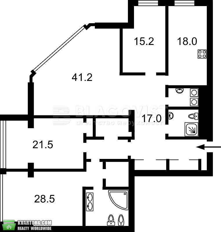 Rent out 4-room apartment. Киев,  Большая Васильковская — photo 1
