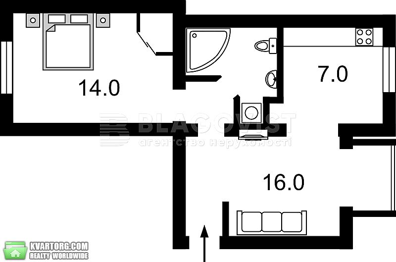 Rent out 2-room apartment. Киев,  Круглоуниверситетская — photo 5