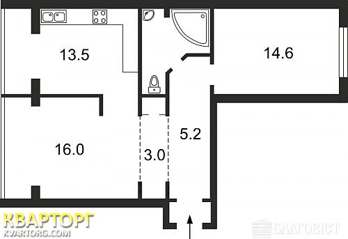 Sell 2-room apartment. Киев,  Расковой — photo 2