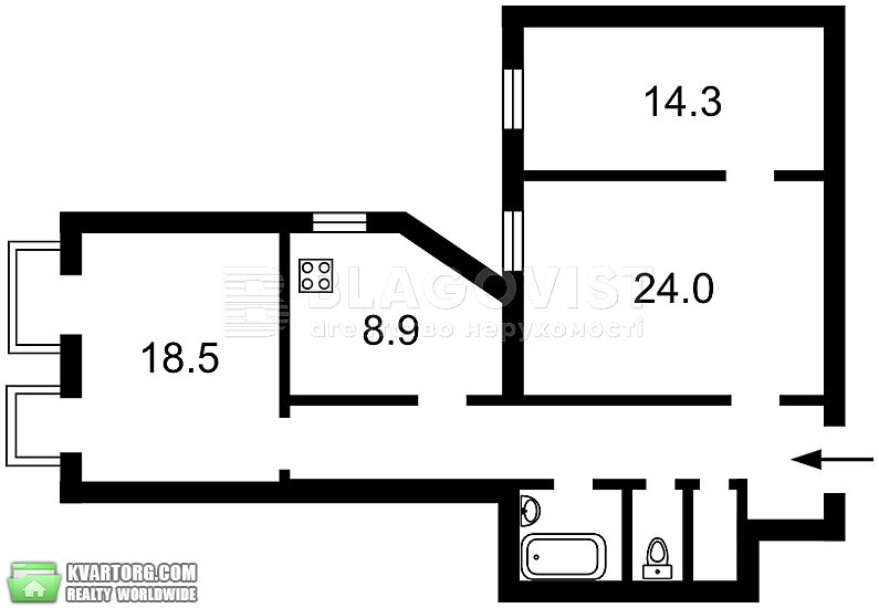 Rent out 3-room apartment. Киев,  Большая Васильковская — photo 6