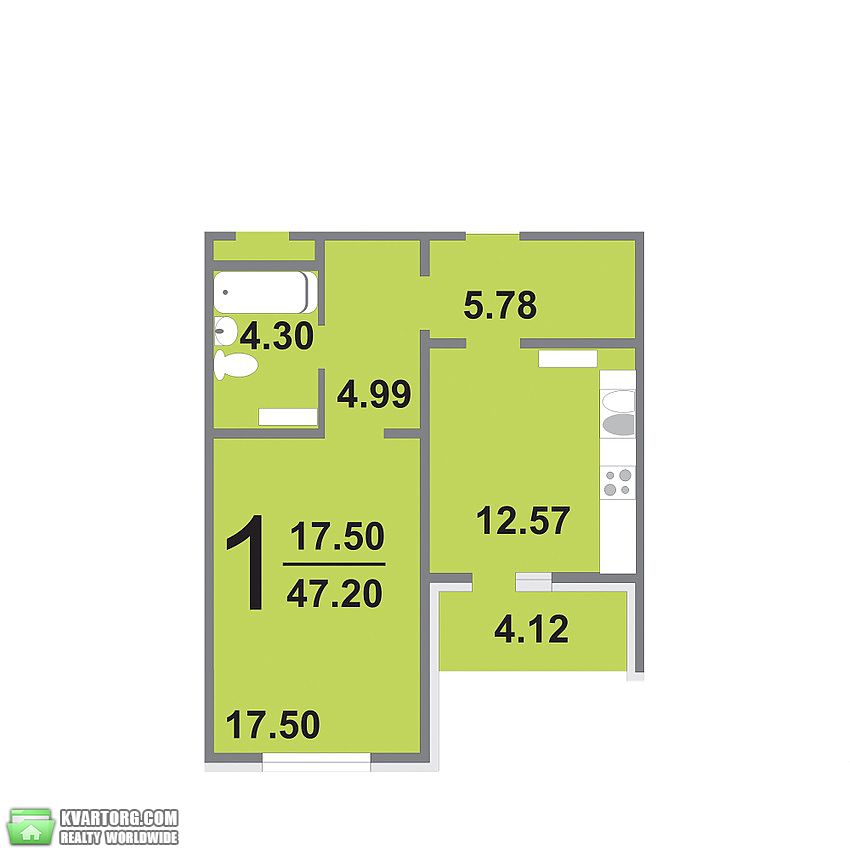 Sell 1-room apartment. Киев,  Трутенко — photo 3