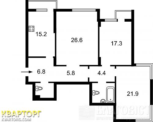 Sell 3-room apartment. Киев,  Краснозвездный пр — photo 2