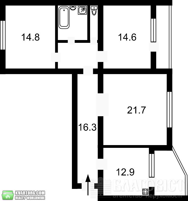 Sell 3-room apartment. Киев,  Драгоманова — photo 5