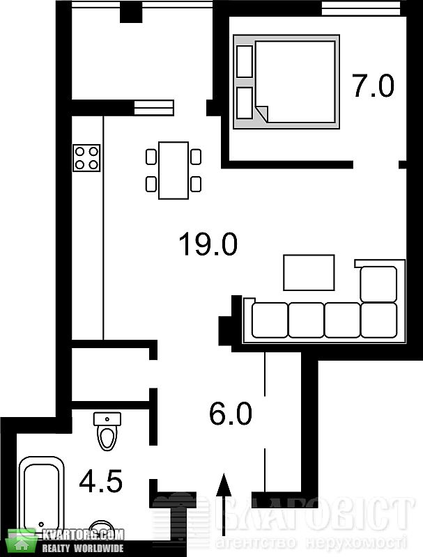 Sell 1-room apartment. Киев, Регенераторная — photo 7