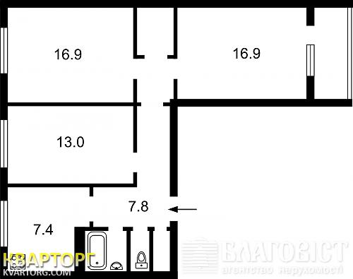 Sell 3-room apartment. Киев,  Приречная — photo 6