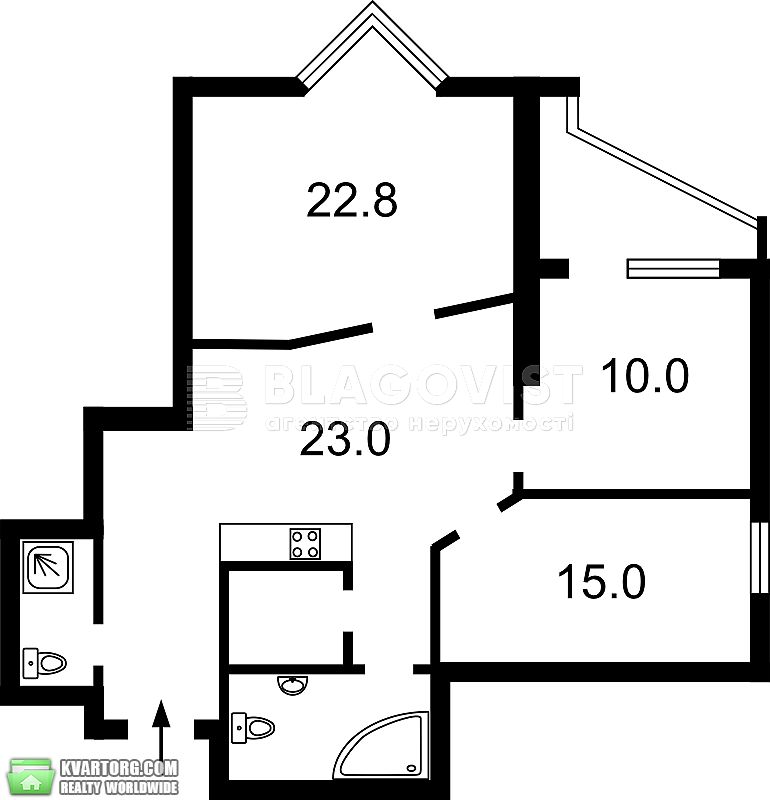 Sell 3-room apartment. Киев, Коновальця Євгенія — photo 1