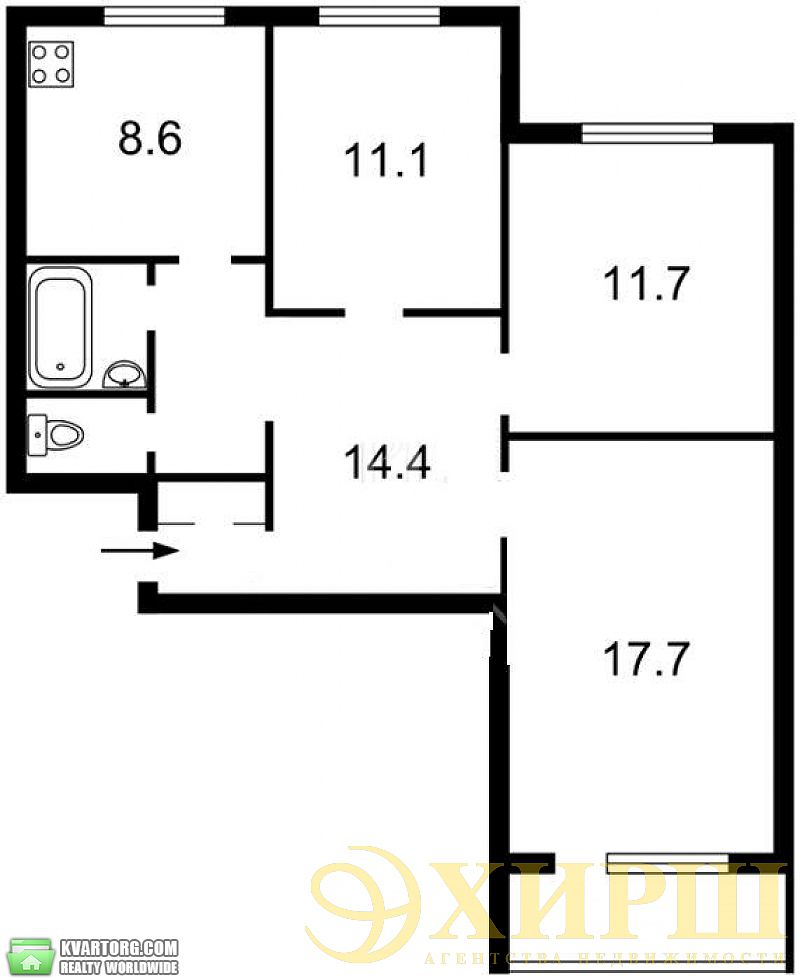 Sell 3-room apartment. Киев,  Якубовского — photo 1