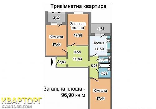 Sell 3-room apartment. Киев,  Цветаевой — photo 2
