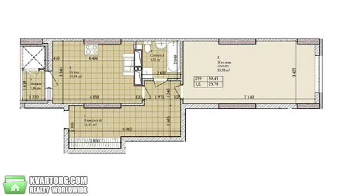Sell 1-room apartment. Киев,  Багговутовская — photo 2