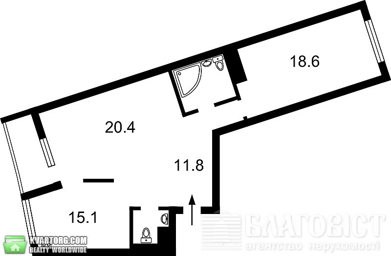 Sell 2-room apartment. Киев, Героев Сталинграда пр — photo 3