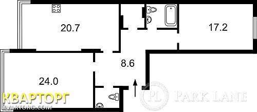 Sell 2-room apartment. Киев,  Днепровская наб — photo 2