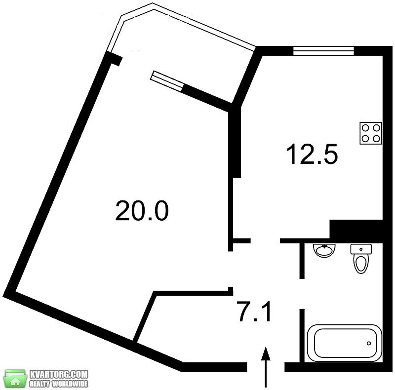 Sell 1-room apartment. Киев,  Ломоносова — photo 2
