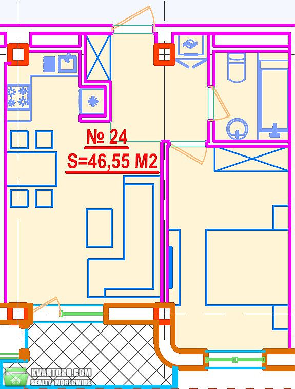 Sell 1-room apartment. Одесса, Вице Адмирала Азарова — photo 2