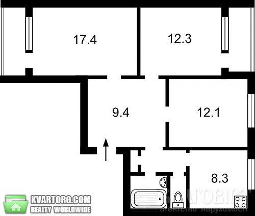 Sell 3-room apartment. Киев, Градинская — photo 10