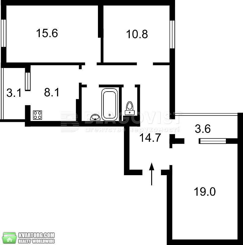 Sell 3-room apartment. Киев,  Урловская — photo 1