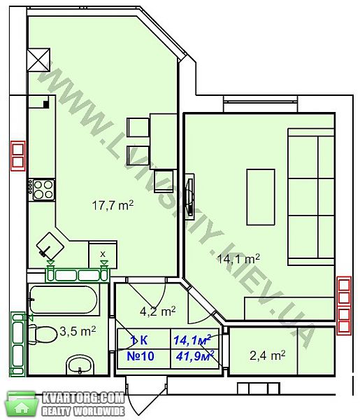 Sell 1-room apartment. Киев, Большая Окружная — photo 1