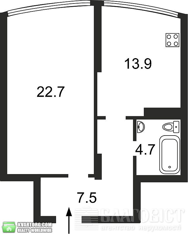 Sell 1-room apartment. Киев, Героев Сталинграда пр — photo 2
