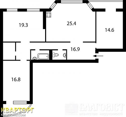 Sell 3-room apartment. Киев,  Никольско-Слободская — photo 2