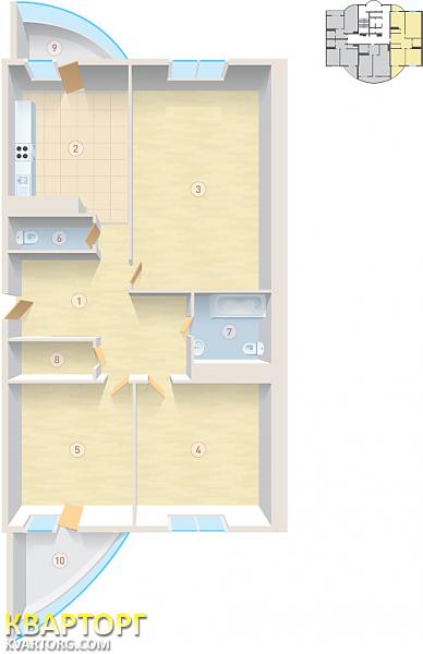 Sell 3-room apartment. Киев,  Кольцова бул — photo 1