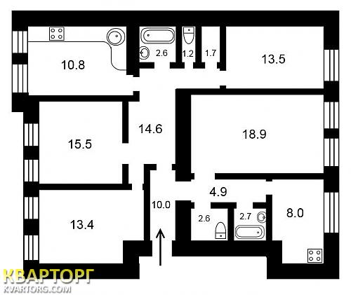 Sell 5-room apartment. Киев,  Чапаева — photo 6