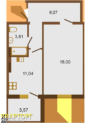 Sell 1-room apartment. Киев, Чубинского — photo 1