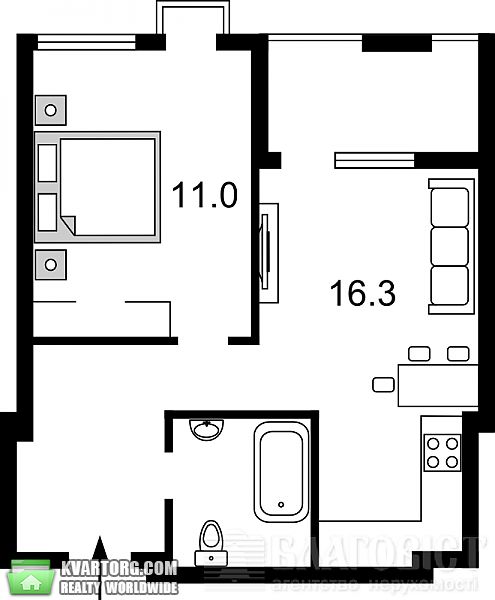 Sell 1-room apartment. Киев, Регенераторная — photo 2