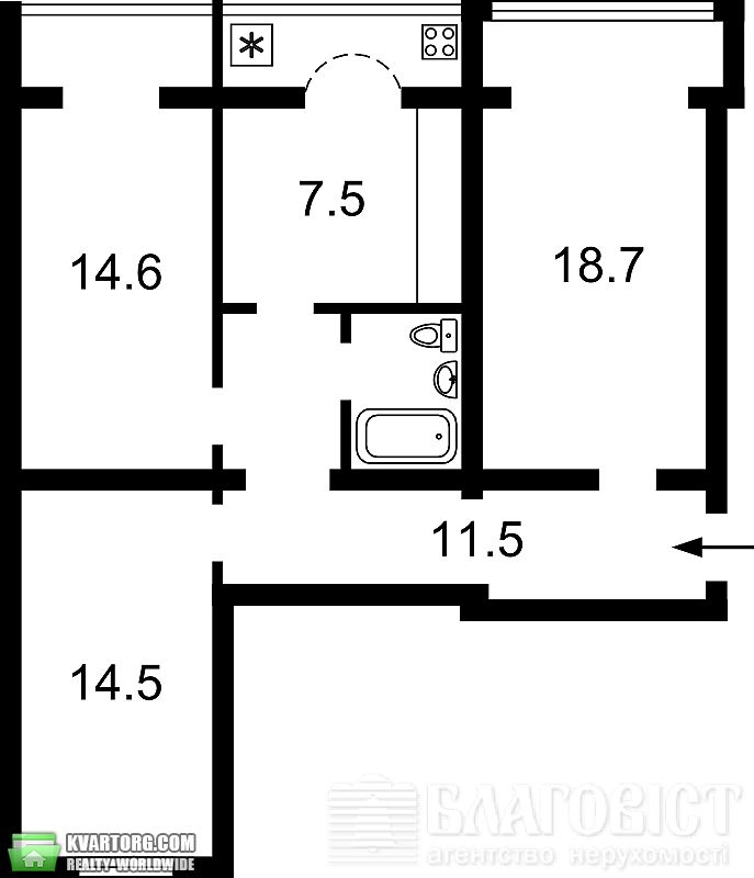 Sell 3-room apartment. Киев,  Шолом-Алейхема — photo 4