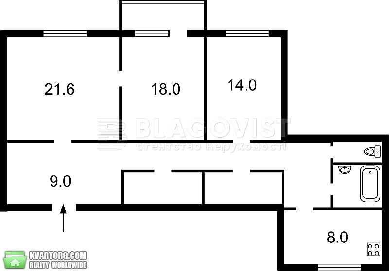 Sell 3-room apartment. Киев,  Подвысоцкого — photo 2