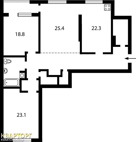 Sell 3-room apartment. Киев,  Барбюса — photo 4