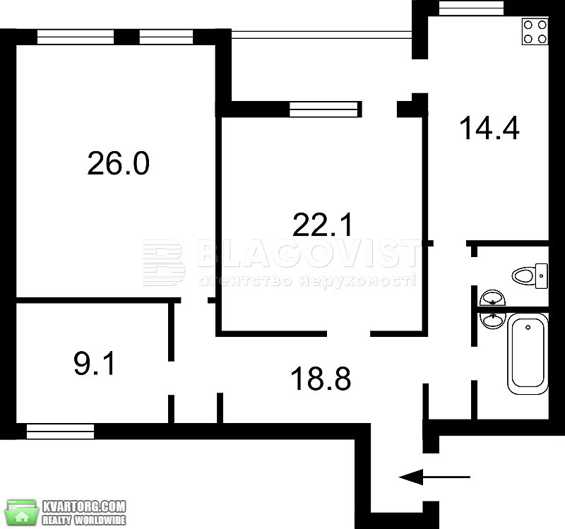 Sell 3-room apartment. Киев,  Декабристов — photo 2