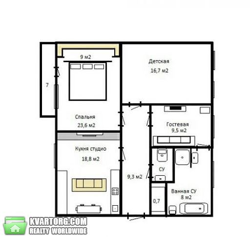 Sell 3-room apartment. Киев,  Антонова — photo 7