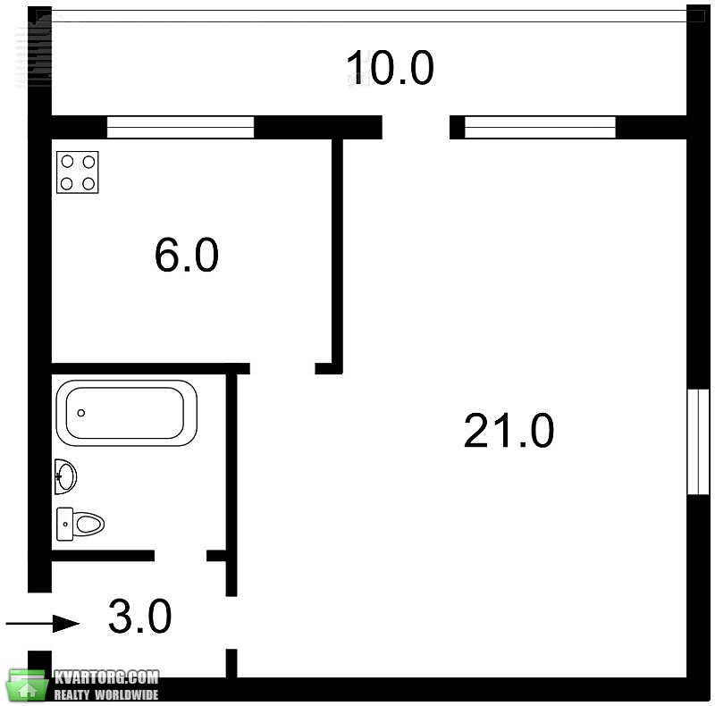 Sell 1-room apartment. Киев,  Воссоединения пр — photo 1