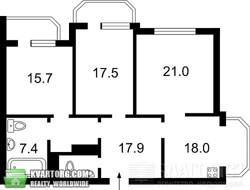 Sell 3-room apartment. Киев, Княжий Затон — photo 7