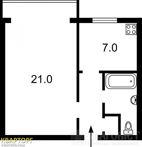 Sell 1-room apartment. Киев,  Чешская — photo 2