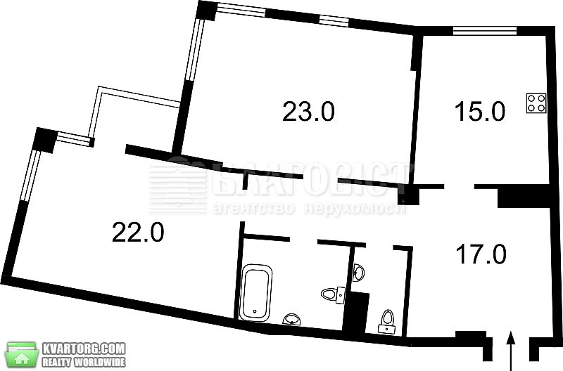 Sell 2-room apartment. Киев,  Ломоносова — photo 1