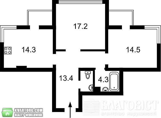 Sell 2-room apartment. Киев,  Вильямса — photo 2