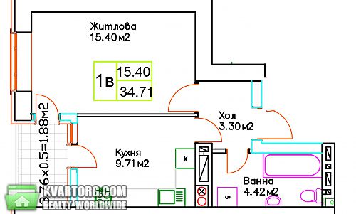продам 1-комнатную квартиру. Ирпень,  Новооскольская - фото 2