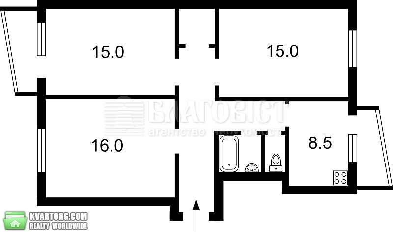 Sell 3-room apartment. Киев,  Металлистов пер — photo 2