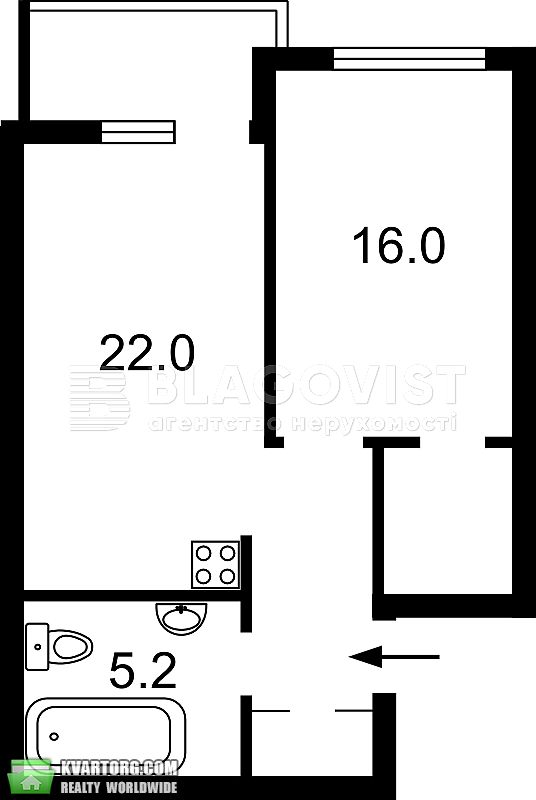Rent out 1-room apartment. Киев,  Кудри — photo 9