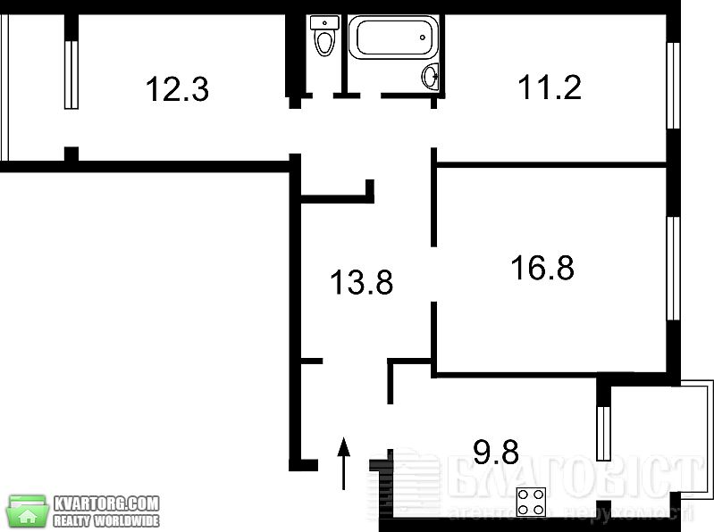 Sell 3-room apartment. Киев,  Ахматовой — photo 2