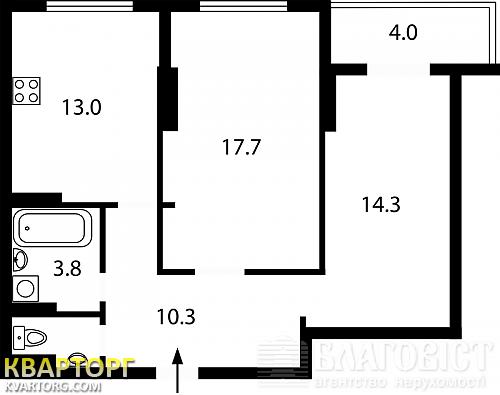 Sell 2-room apartment. Киев,  Феодосийская — photo 1