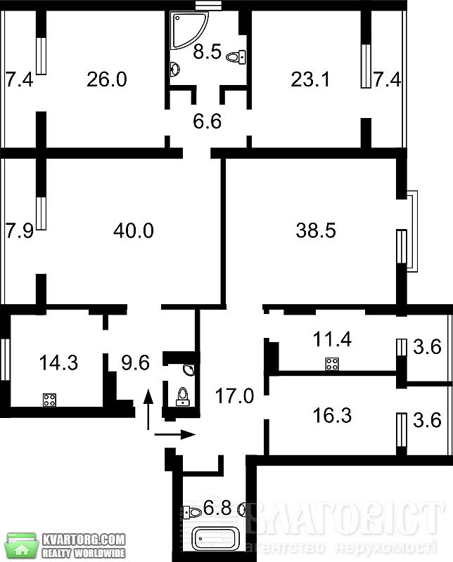 Sell 5-room apartment. Киев,  Щорса — photo 5
