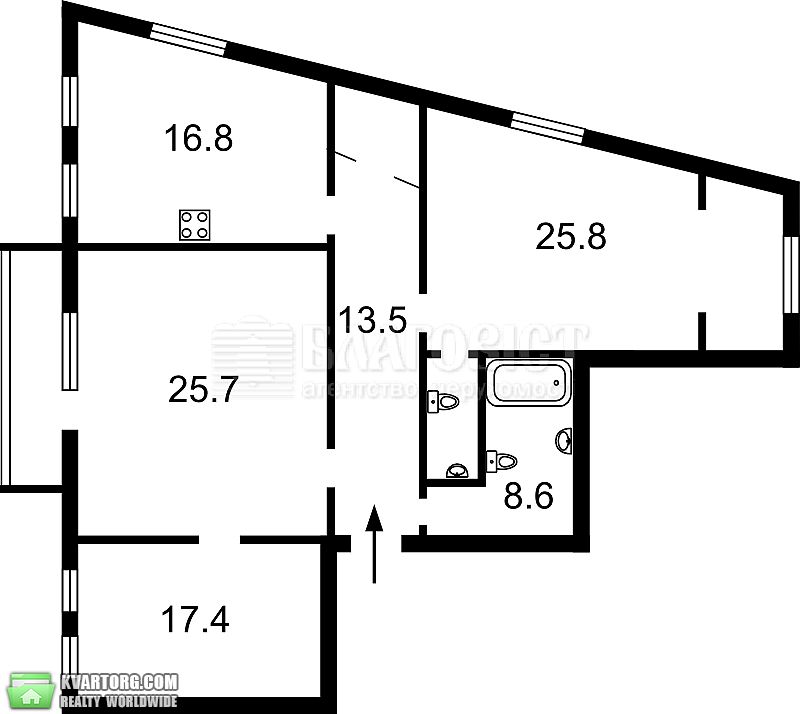 Sell 3-room apartment. Киев,  Заньковецкой — photo 6