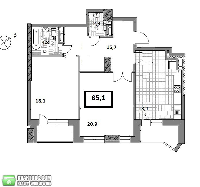 Sell 2-room apartment. Киев,  Кудри — photo 3