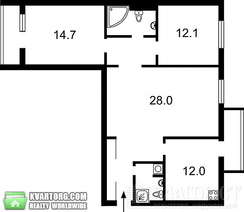 продам 3-комнатную квартиру. Киев,  Волынская - фото 1