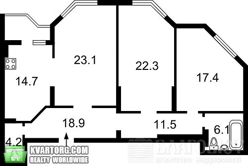 Sell 3-room apartment. Киев, Коперника — photo 6