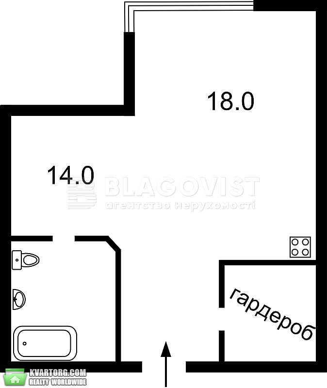Rent out 1-room apartment. Киев,  Кудри — photo 7