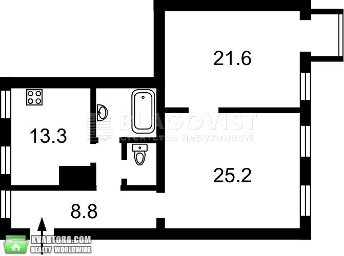 Rent out 2-room apartment. Киев,  Богомольца Академика — photo 2