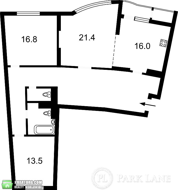 Sell 3-room apartment. Киев,  Днепровская наб — photo 2