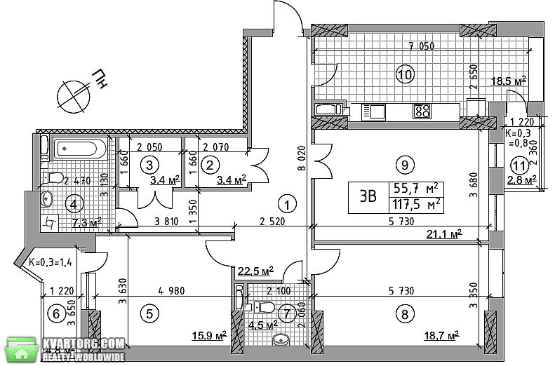 Sell 3-room apartment. Киев,  Кудри — photo 4